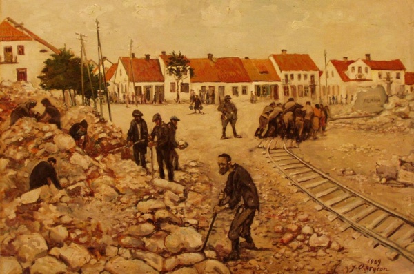 [Market in Siemiatycze in time of Nazi occupation