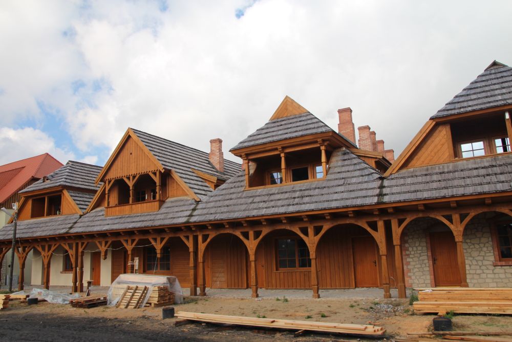 Domy typu biłgorajskiego z podcieniami - rekonstrukcja