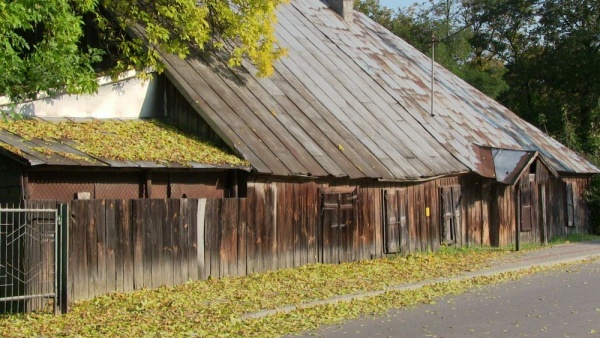 Старий дерев'яний будинок на вулиці Костюшка в Коцьку