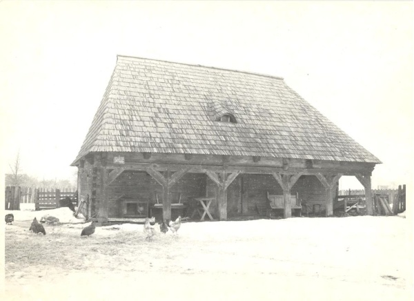 A storehouse in Knyszyn, photographed ca 1953