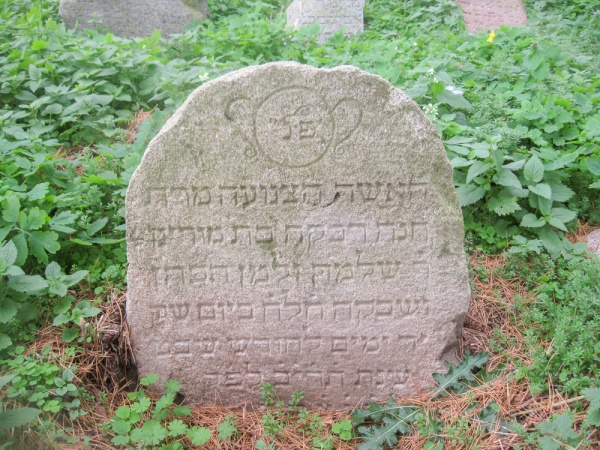 Matzevah at the Jewish cemetery in Zheludok