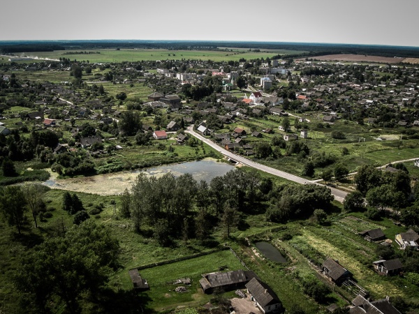 Ostryna, bird's eye view of the town