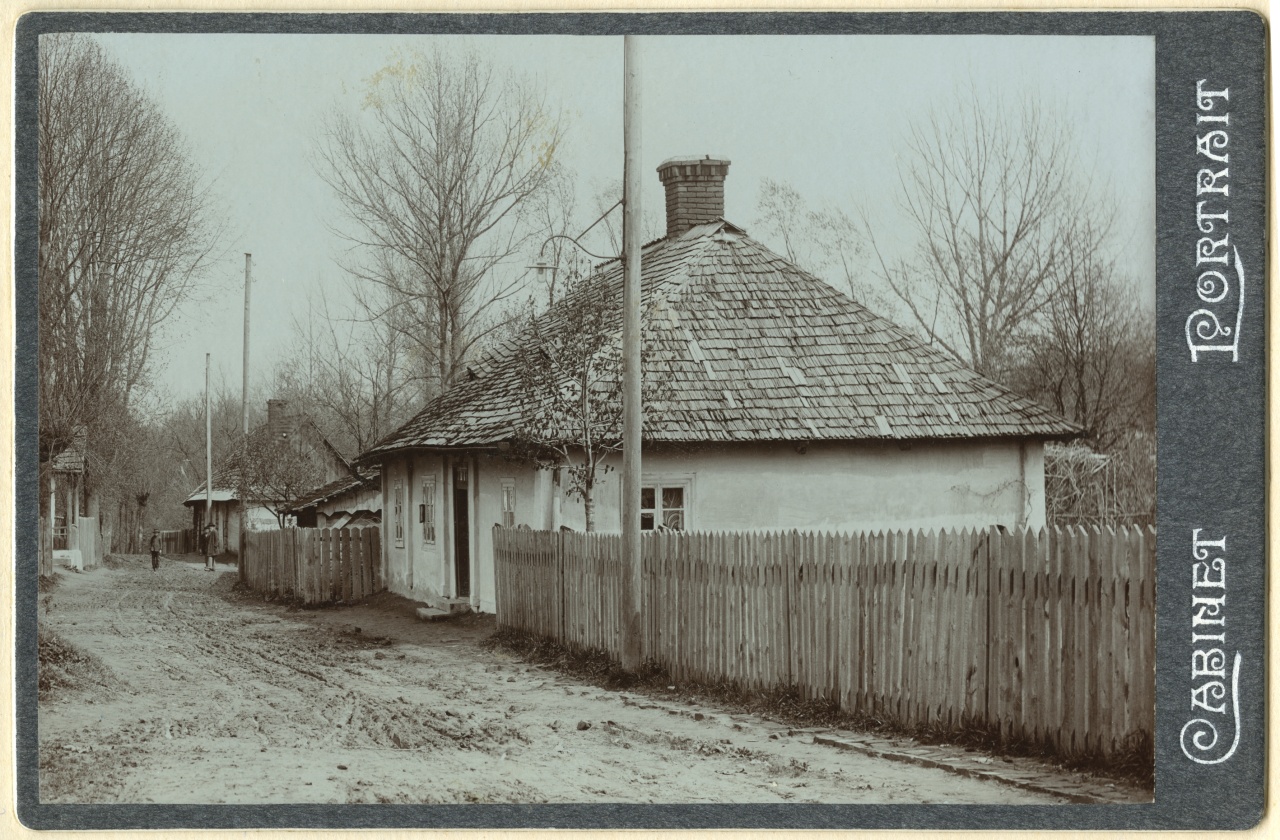 Хати на Огродовій вулиці в Ланьцуті, 1917, колекція Інституту мистецтв Польської академії наук 