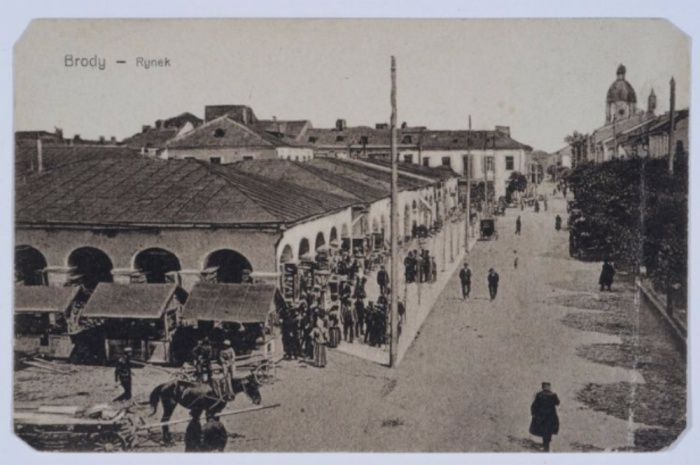Rynek w Brodach, 1912, zbiory Biblioteki Narodowej - www.polona.pl