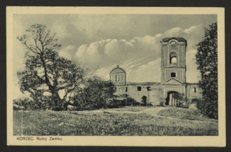 Ruiny zamku w Korcu, 1921-1930, fot. Edward Augustynowicz, zbiory Biblioteki Narodowej - www.polona.pl
